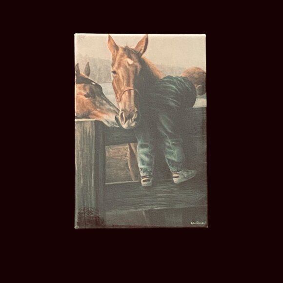 Leanin Tree Greeting Card/Magnet WASHRACK ADJUSTMENTS Children Cow Chores VTG - Picture 8 of 13